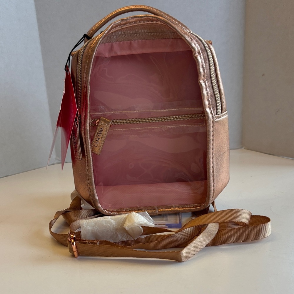 Lancôme Rose Gold Mini Backpack 7”x 5”x 2.5” Deep